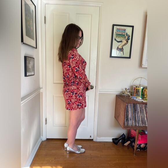 70s Vintage Oops California Long Sleeved Mini Dress - Picture 4 of 11